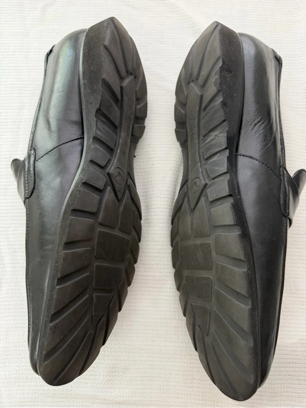 Taryn Rose Black Leather Penny Loafers for Men